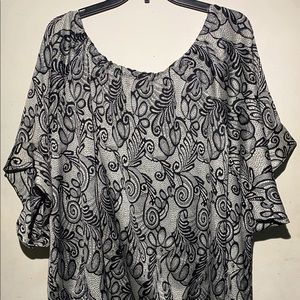 WORTHINGTON PLUS SIZE TOP w/tie detail 2X